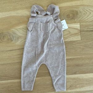 NWT Zara Cream/ Tan Sweater Romper 3-6mo